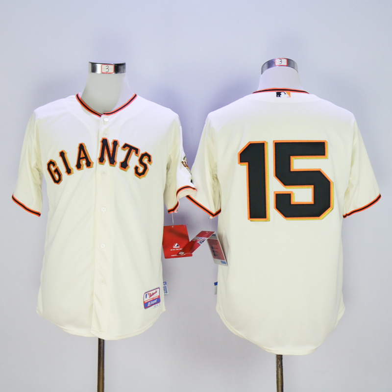 Men San Francisco Giants #15 Bochy Cream MLB Jerseys